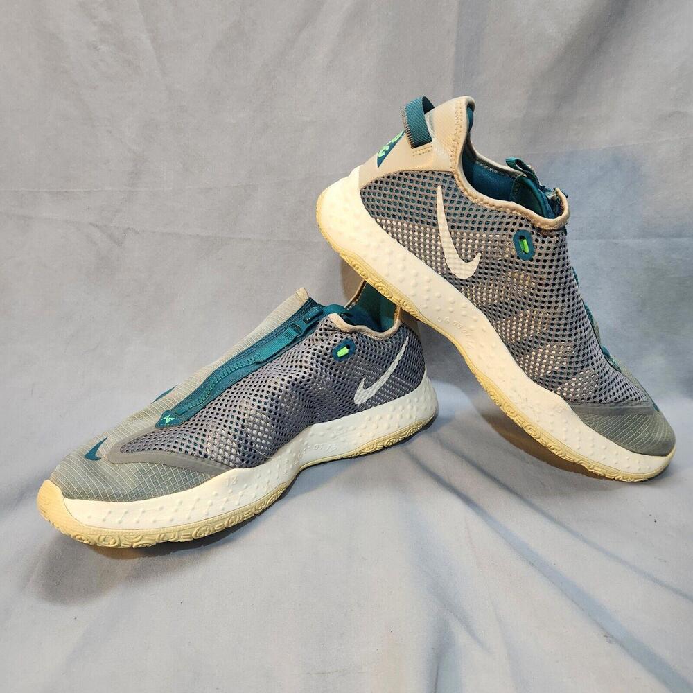 Nike PG 4 PCG Mens‎ 16 Shoes Sneakers CZ2240-200 Blue Gray Teal No Insoles